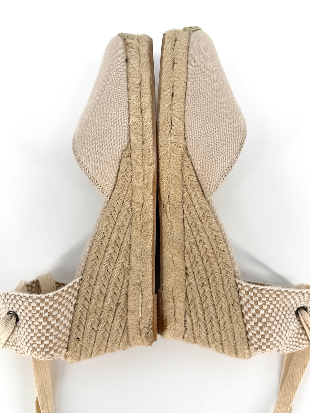 Soludos Lyon Ankle Wrap Espadrille LA Concha Ivory Women’s 9.5 Coastal Boho - Picture 8 of 8